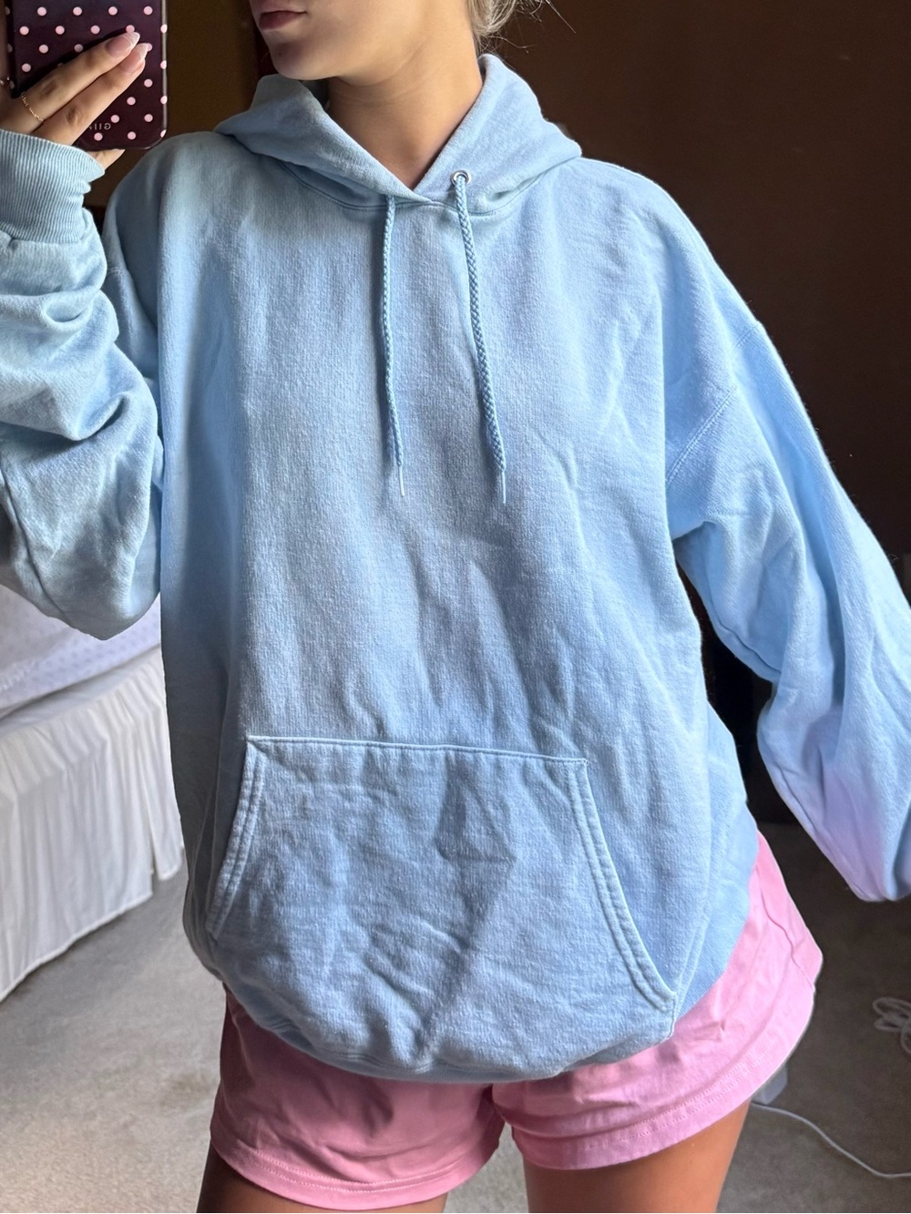 Light Blue Hoodie with Tag
